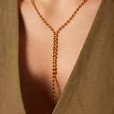 Stainless steel goldplated y-ketting