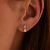 Stainless steel oorknoppen met zirkonia voor dames