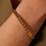 Stainless steel goldplated bangle ovaal