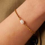 Stainless steel goldplated armband parel