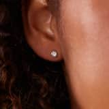 14 karaat gouden oorknoppen met zirkonia 4mm