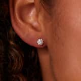 14 Karat goldene Ohrstecker mit 5 mm Zirkonia