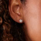 14 karaat gouden oorknoppen met zirkonia 6mm