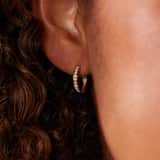 14 karaat gouden oorringen met zirkonia 12mm