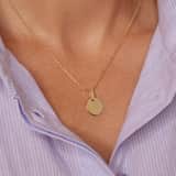 Zilveren goldplated ketting met hanger met zirkonia voor dames