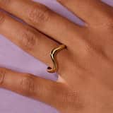 Silberner goldbeschichteter Ring