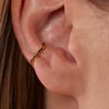 Zilveren goldplated earcuff