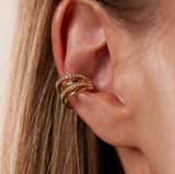 Silberner goldbeschichteter Ear Cuff