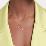 Silberne goldbeschichtete Halskette mit Anhänger mit Zirkonia