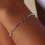 Silbernes Armband mit Zirkonia