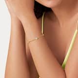 Zilveren goldplated armband met zirkonia 