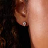 9 karaat oorknoppen met zirkonia 8mm
