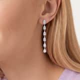 Silberne Ohrringe mit Zirkonia