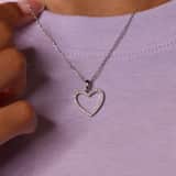 Ketting met hanger met zirkonia