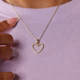 Zilveren goldplated ketting met zirkonia