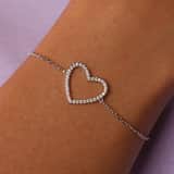 Zilveren armband met zirkonia