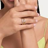 Zilveren goldplated ring met zirkonia