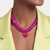 Stainless steel kralenketting met hanger hart voor dames