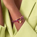 Stainless steel bangle met bedels voor dames