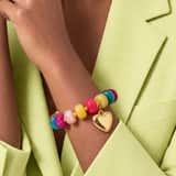 Stainless steel fantasiearmband hart voor dames