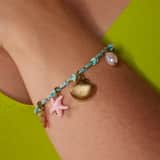 Edelstahl-Armband mit Muschel-Anhänger für Damen