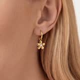 Stainless steel oorringen bloem voor dames