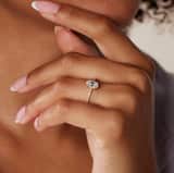 14 karaat gouden ring met lab grown diamant 1.12ct