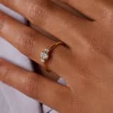 14 karaat gouden ring met lab grown diamant 0.50ct
