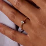 14 Karat Gelbgoldring mit 0,20 ct Labor-Diamant
