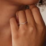 14 karaat gouden ring met zirkonia 