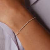 14 karaat gouden tennisarmband met zirkonia