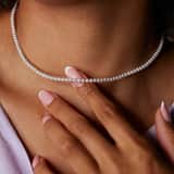 14 karaat gouden zoetwaterparelketting 3mm