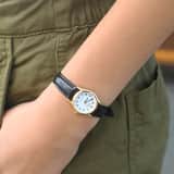 Casio Damen Uhr Schwarz Leder LTP-1154PQ-7BEG