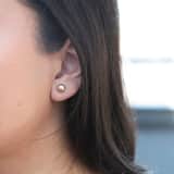 Ohrringe aus 375 Gold, Kugel, 7 mm