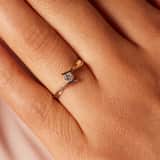 Zweifarbiger Ring, 585 Gold, mit Zirkonia