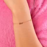Armband, 925 Silber, vergoldet, Star