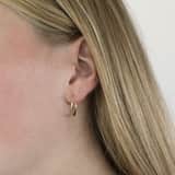375 Gold Ohrringe bearbeitet 18 mm