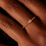 Ring, 375er Gelbgold, mit weißem Zirkonia
