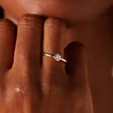 14 Karat Goldring mit lab-grown Diamant 0,30 ct