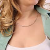 Silberne Kette mit Gourmet-Glied für Damen