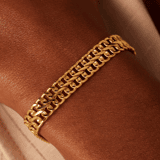14 Karaat geelgouden armband gourmet