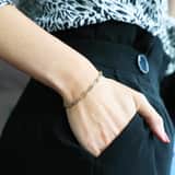 Zweifarbiges Armband, 585 Gold