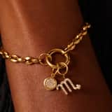 Stainless steel goldplated bedel armband marina