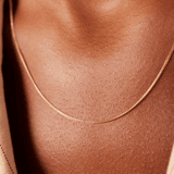 14K geelgouden ketting 45cm gourmetschakel 1,1mm