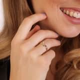 Zweifarbiger Ring, 585 Gold, mit Zirkonia