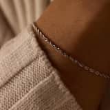 Gerecycled zilveren armband gedraaid