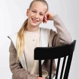 Kinderkette, 925 Silber, Herz, Kristall in Rosa