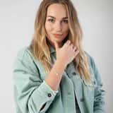 Zilveren armband met kristal bol