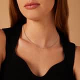 Gerecycled zilveren schakelketting popcorn voor dames