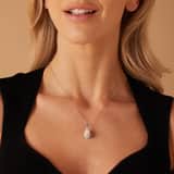 Zilveren ketting met kristal druppel voor dames